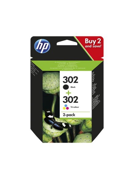 Tinta Original Hp Pack n302 Negro + Color x4d37ae