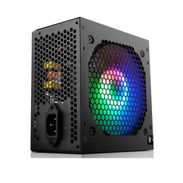 Fuente alimentacion ATX 700W Darkflash Aigo Warrior AK700 / RGB / Eficiencia 80% / Fan 12cm / Negra