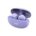 ÷ Auricular intrauditivo bluetooth trust yavi 25299 lila enc base  usb-c control tactil23h 25299